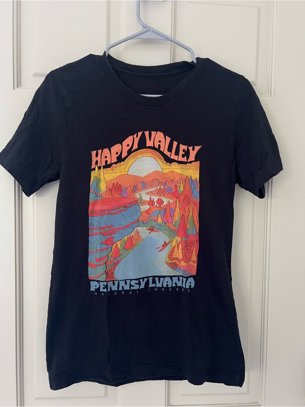 Happy Valley Pennsylvania Graphic Tee - Black with Multi-Color Print